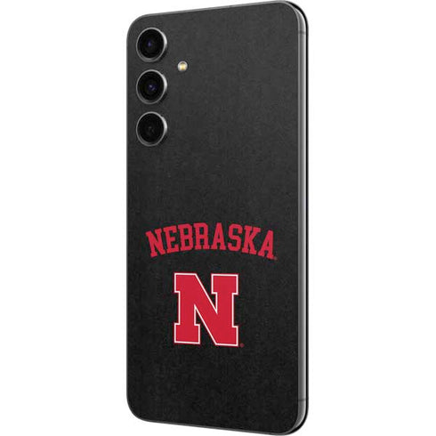 University of Nebraska Collegiate Text Black Galaxy S23 FE Skin