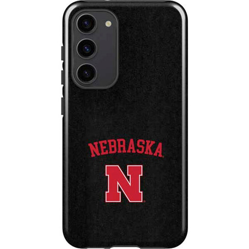 University of Nebraska Collegiate Text Black Galaxy S23 Plus Pro Case