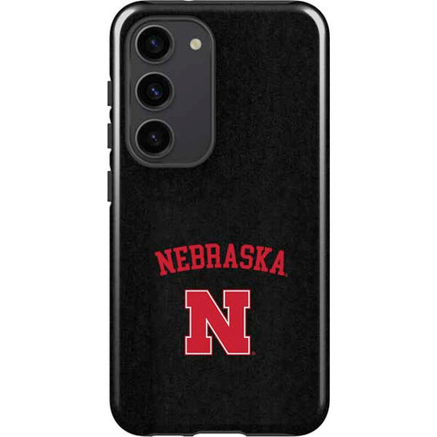 University of Nebraska Collegiate Text Black Galaxy S23 Pro Case