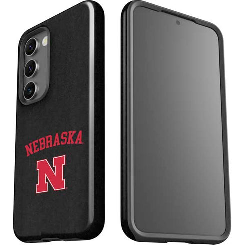 University of Nebraska Collegiate Text Black Galaxy S23 Pro Case