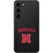 University of Nebraska Collegiate Text Black Galaxy S23 Skin