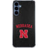 University of Nebraska Collegiate Text Black Galaxy S24 Clear Case