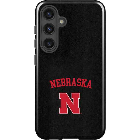 University of Nebraska Collegiate Text Black Galaxy S24 Impact Case
