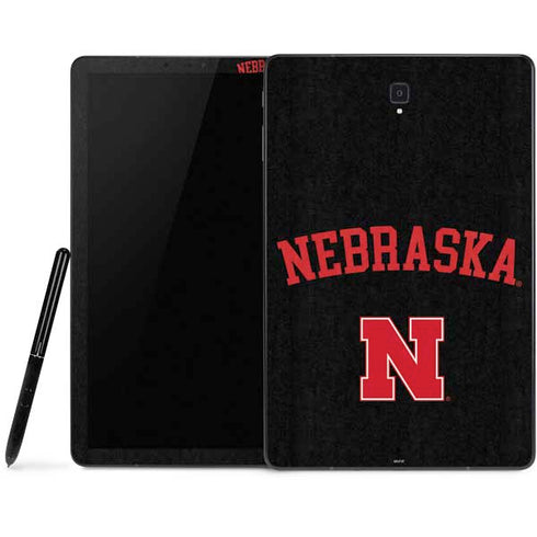University of Nebraska Collegiate Text Black Samsung Galaxy Tab Skin