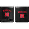 University of Nebraska Collegiate Text Black Galaxy Z Flip Skin