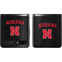 University of Nebraska Collegiate Text Black Galaxy Z Flip Skin