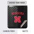 University of Nebraska Collegiate Text Black Galaxy Z Flip Skin
