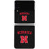 University of Nebraska Collegiate Text Black Galaxy Z Flip4 5G Skin