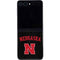 University of Nebraska Collegiate Text Black Galaxy Z Flip5 5G Skin
