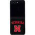 University of Nebraska Collegiate Text Black Galaxy Z Flip5 5G Skin