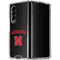 University of Nebraska Collegiate Text Black Galaxy Z Fold4 5G Clear Case