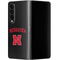 University of Nebraska Collegiate Text Black Galaxy Z Fold4 5G Skin