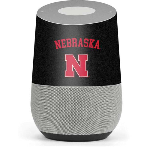 University of Nebraska Collegiate Text Black Google Home Skin