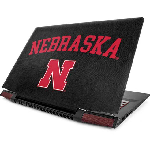 University of Nebraska Collegiate Text Black Lenovo IdeaPad Skin