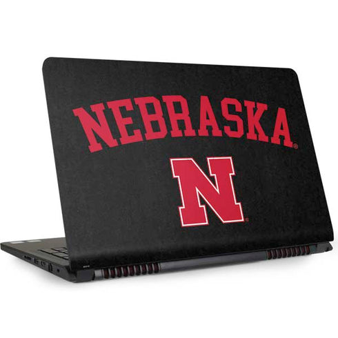 University of Nebraska Collegiate Text Black Dell Inspiron Skin