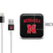 University of Nebraska Collegiate Text Black iPad Charger (10W USB) Skin