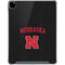 University of Nebraska Collegiate Text Black iPad Pro 12.9in (2020) Clear Case