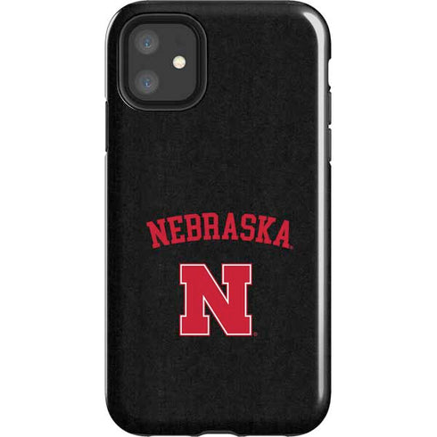 University of Nebraska Collegiate Text Black iPhone 11 Impact Case