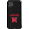 University of Nebraska Collegiate Text Black iPhone 11 Impact Case