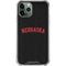 University of Nebraska Collegiate Text Black iPhone 11 Pro Max Clear Case