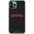 University of Nebraska Collegiate Text Black iPhone 11 Pro Max Clear Case