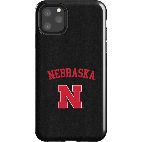 University of Nebraska Collegiate Text Black iPhone 11 Pro Max Impact Case