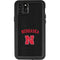 University of Nebraska Collegiate Text Black iPhone 11 Pro Max Waterproof Case
