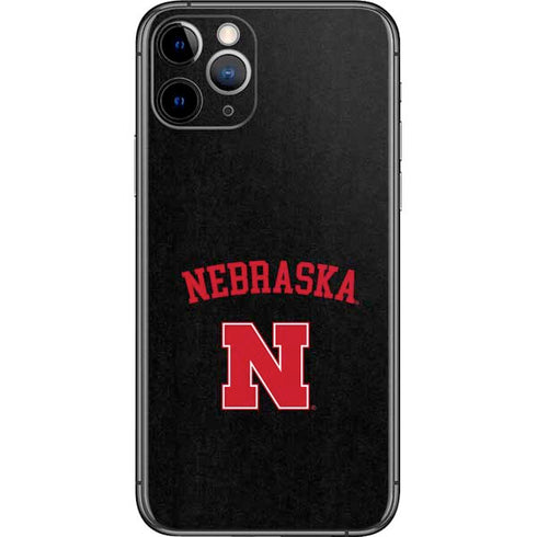 University of Nebraska Collegiate Text Black iPhone 11 Pro Skin