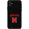 University of Nebraska Collegiate Text Black iPhone 11 Skin