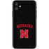 University of Nebraska Collegiate Text Black iPhone 11 Skin
