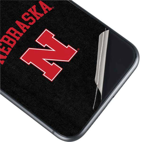 University of Nebraska Collegiate Text Black iPhone 11 Skin