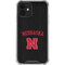 University of Nebraska Collegiate Text Black iPhone 12 Clear Case