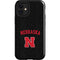 University of Nebraska Collegiate Text Black iPhone 12 Mini Impact Case