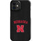 University of Nebraska Collegiate Text Black iPhone 12 Mini Lite Case