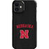 University of Nebraska Collegiate Text Black iPhone 12 Mini Lite Case