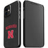 University of Nebraska Collegiate Text Black iPhone 12 Mini Lite Case
