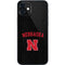 University of Nebraska Collegiate Text Black iPhone 12 Mini Skin