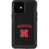 University of Nebraska Collegiate Text Black iPhone 12 Mini Waterproof Case