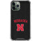 University of Nebraska Collegiate Text Black iPhone 12 Pro Clear Case