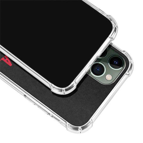 University of Nebraska Collegiate Text Black iPhone 12 Pro Clear Case