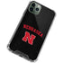 University of Nebraska Collegiate Text Black iPhone 12 Pro Clear Case