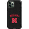 University of Nebraska Collegiate Text Black iPhone 12 Pro Impact Case