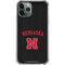University of Nebraska Collegiate Text Black iPhone 12 Pro Max Clear Case
