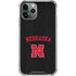 University of Nebraska Collegiate Text Black iPhone 12 Pro Max Clear Case