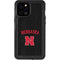 University of Nebraska Collegiate Text Black iPhone 12 Pro Max Waterproof Case