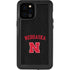 University of Nebraska Collegiate Text Black iPhone 12 Pro Max Waterproof Case