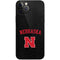 University of Nebraska Collegiate Text Black iPhone 12 Pro Skin