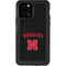 University of Nebraska Collegiate Text Black iPhone 12 Pro Waterproof Case