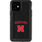 University of Nebraska Collegiate Text Black iPhone 12 Waterproof Case