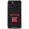 University of Nebraska Collegiate Text Black iPhone 13 Clear Case